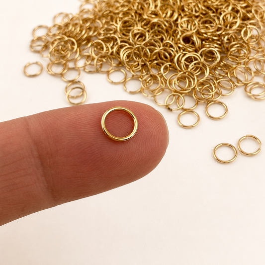 7mm • 20 Gauge - 24K Gold Open Jump Rings