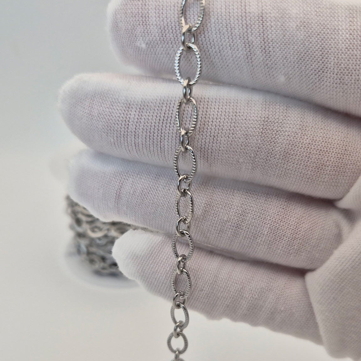 Textured Oval Link Chain (By the Foot)
