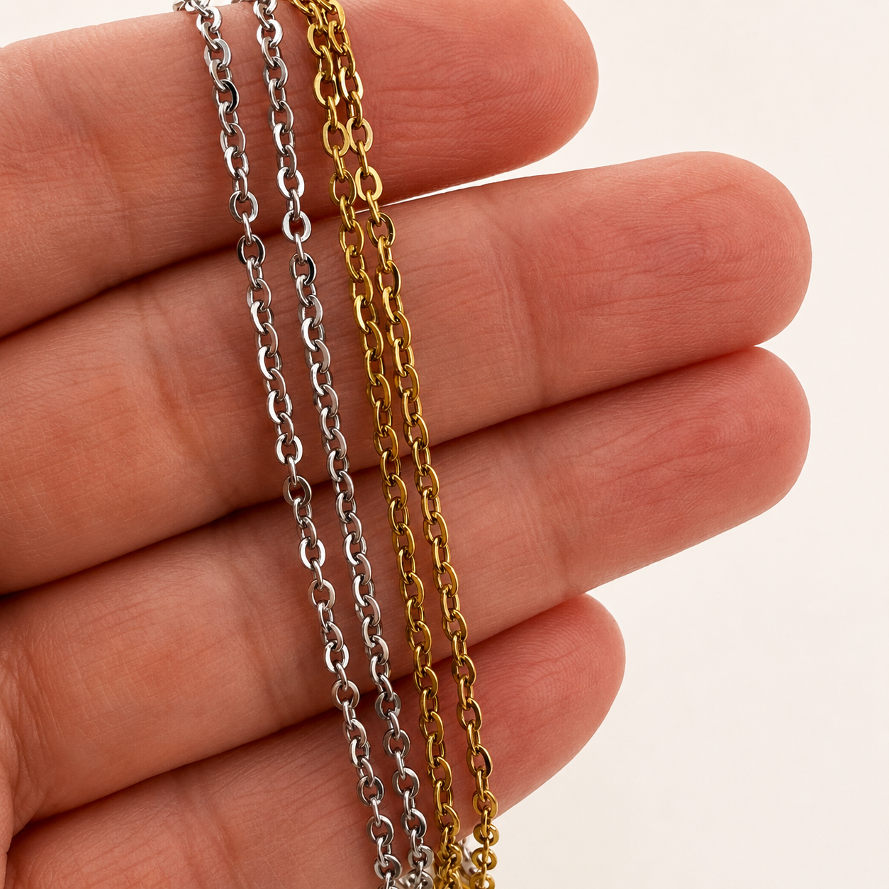 Minimal Cable Chain Necklace – Gold & Silver Finishes