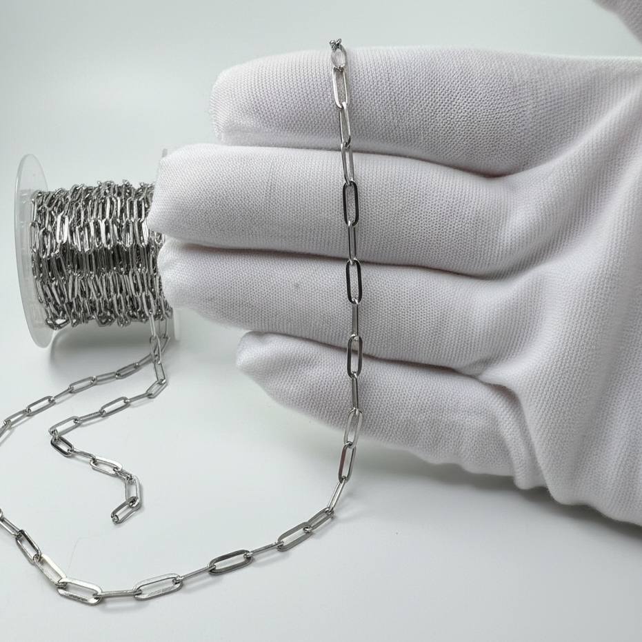 Paperclip Chain - 9x3mm (By the Foot)