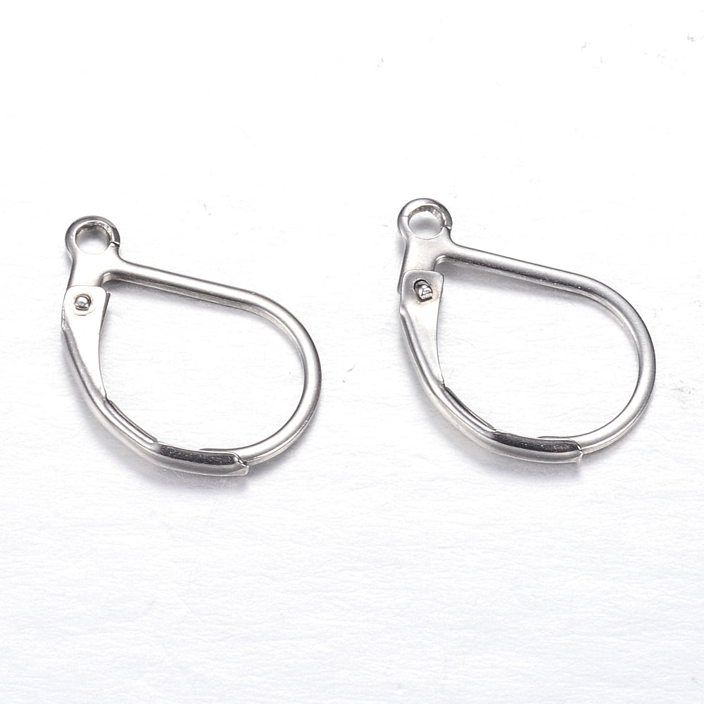 Leverback Earring Hooks - Gold & Silver Finishes (10 Pack)