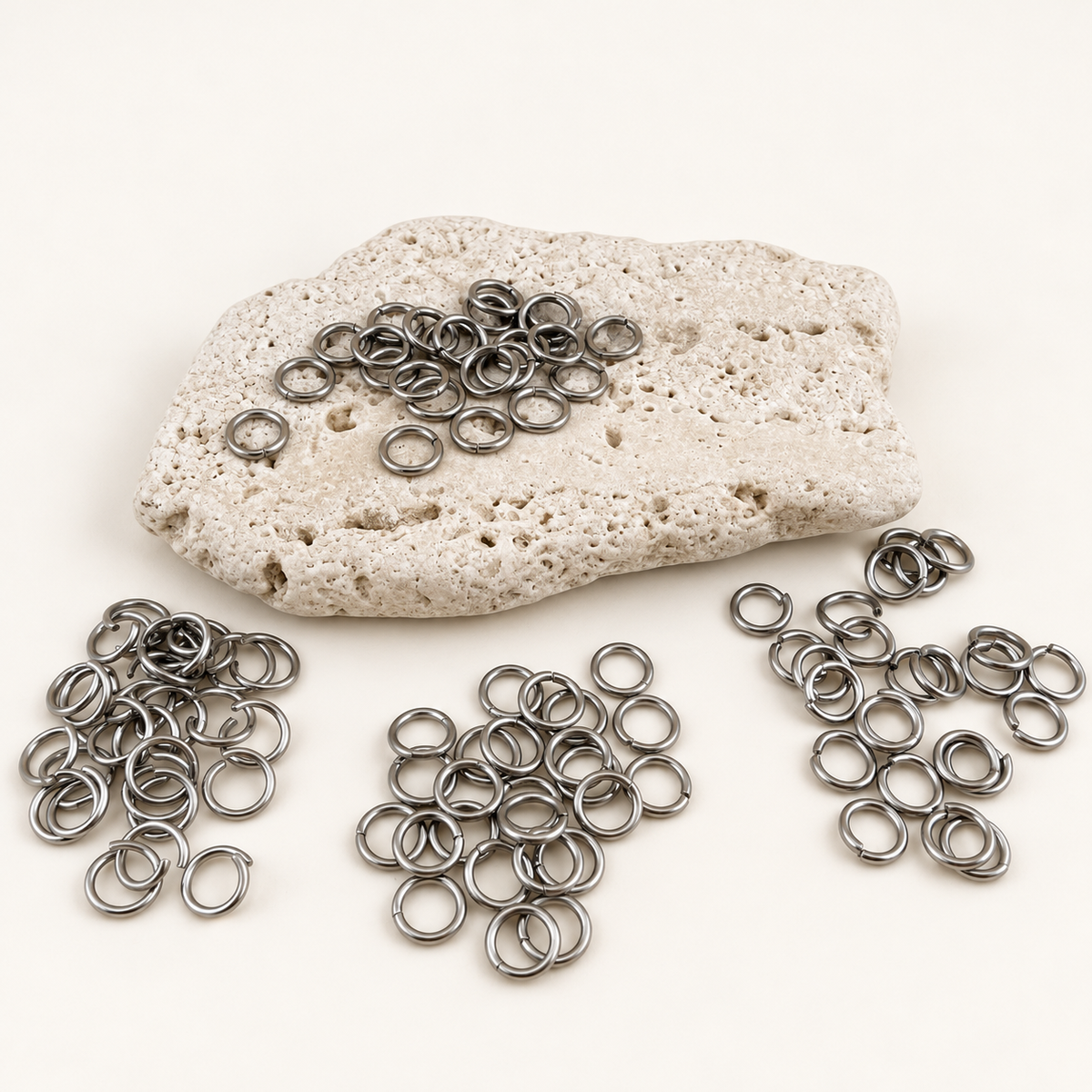 8mm Open Jump Rings - Multiple Gauge Options