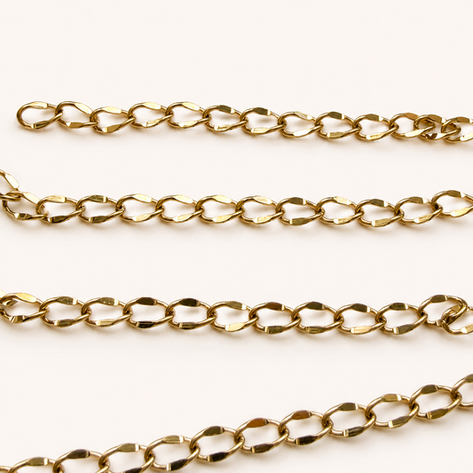 2" Gold Faceted Chain Extender (10 Pack)