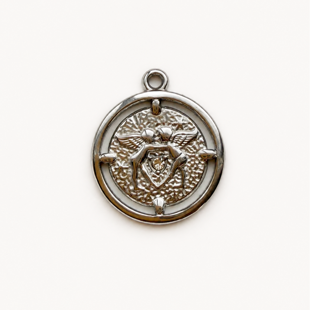 Double Angel Medallion Pendant – 23.5mm