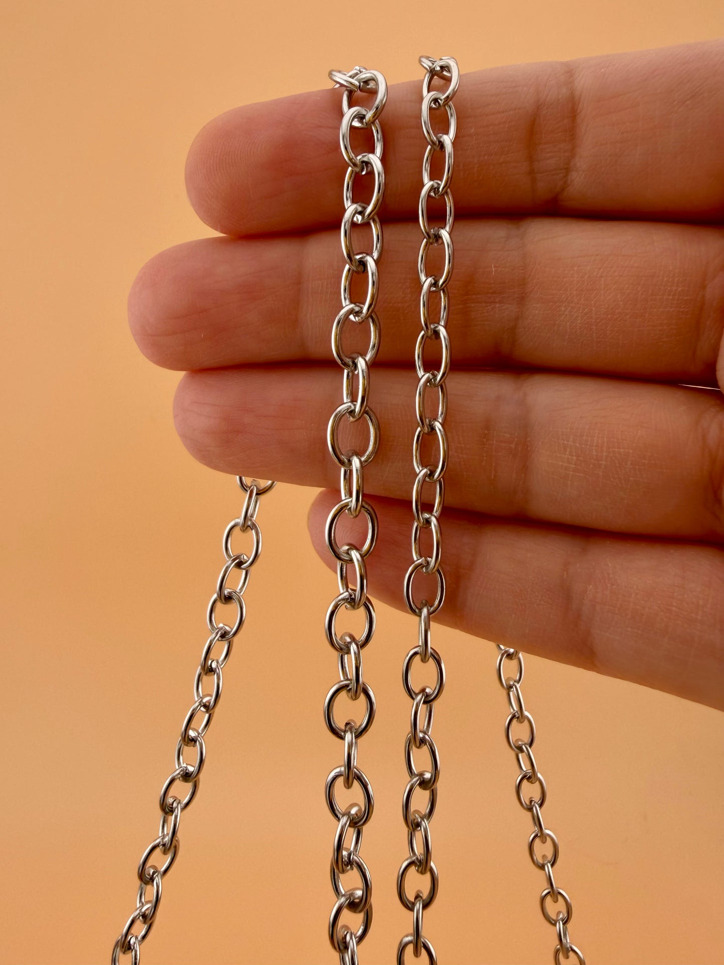 Oval Cable Chain - Multiple Sizes