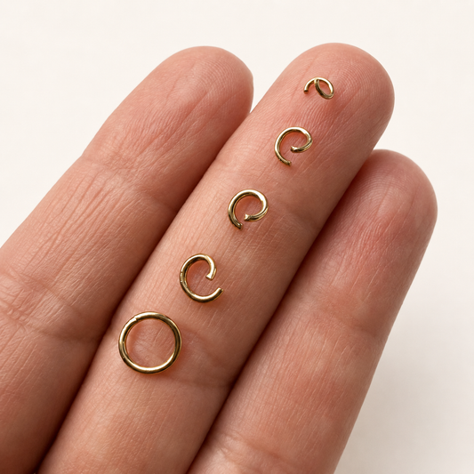 Real 18K IP Antiqued Gold Open Jump Rings - Multiple Sizes