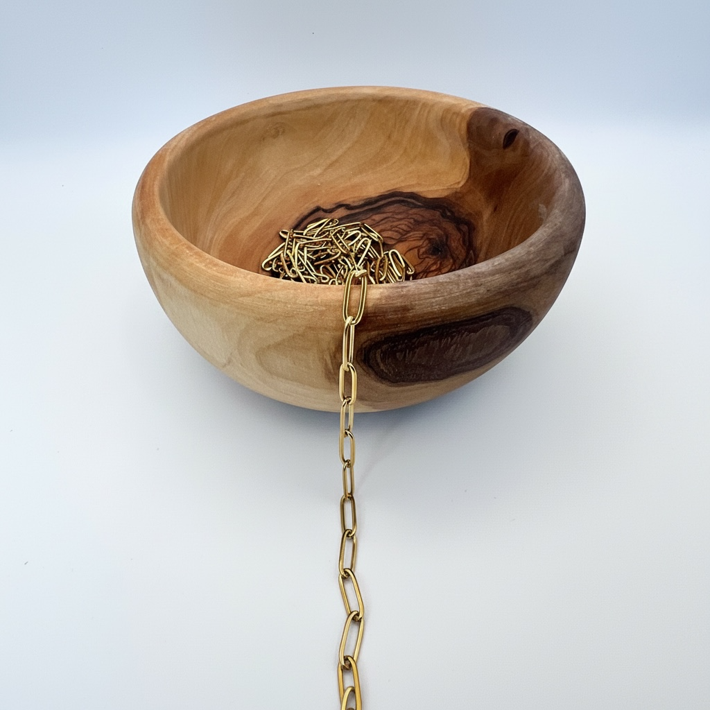 18K Gold PVD Paperclip Chain - 12x4mm