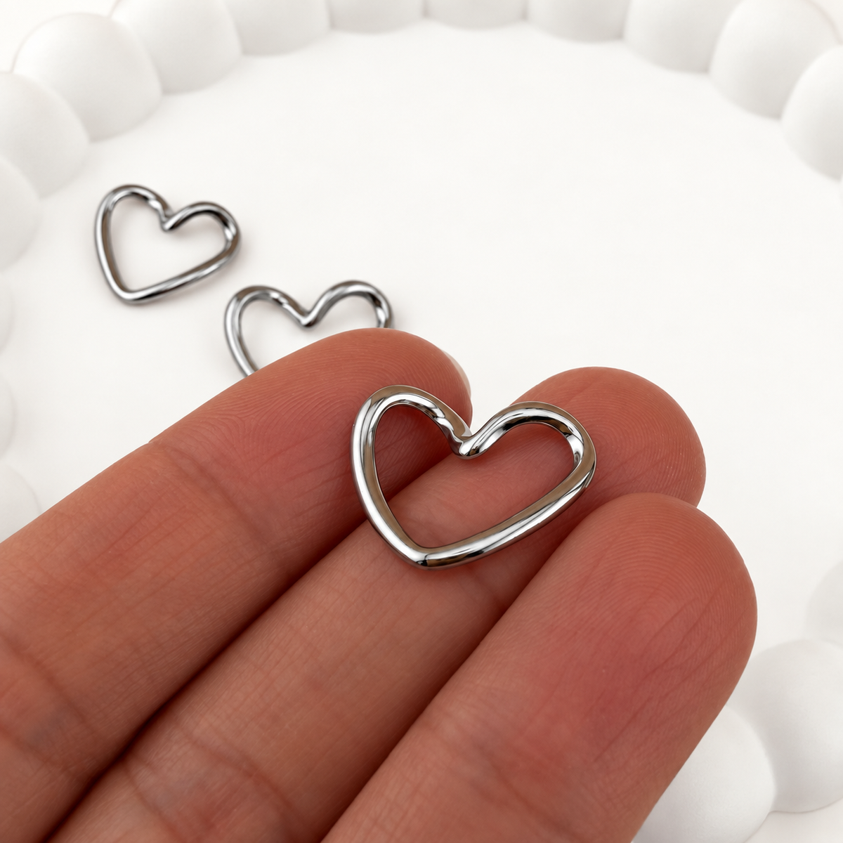 Heart Linking Ring & Charm – 18x15mm