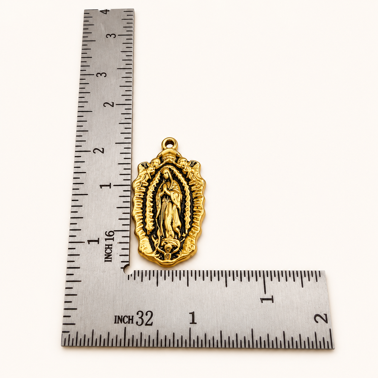Our Lady of Guadalupe Charm - Antique Gold