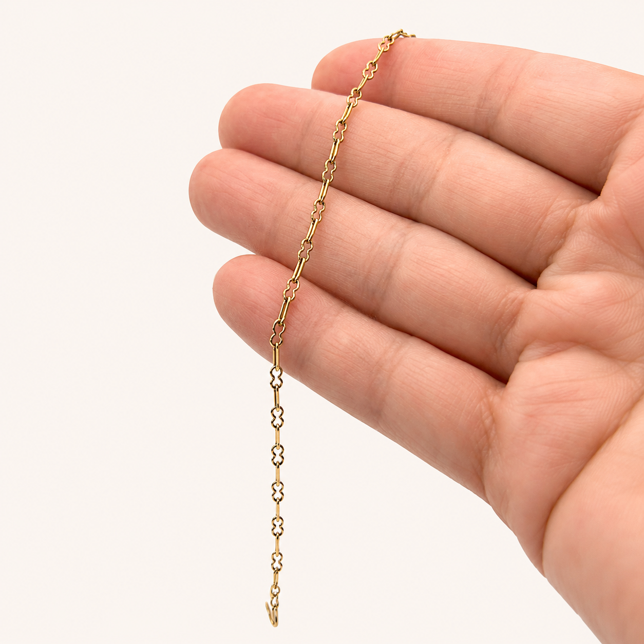 18K Gold PVD Micro Paperclip Chain- 1.8x5mm