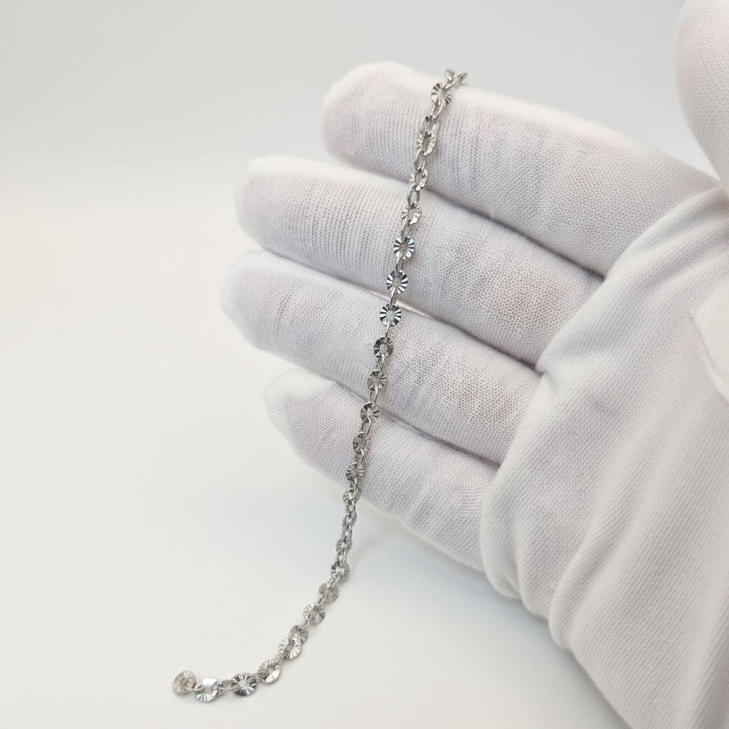Small Textured Cable Chain - 4.5 x 3.5mm Handmade Style Chain | FB-CH006