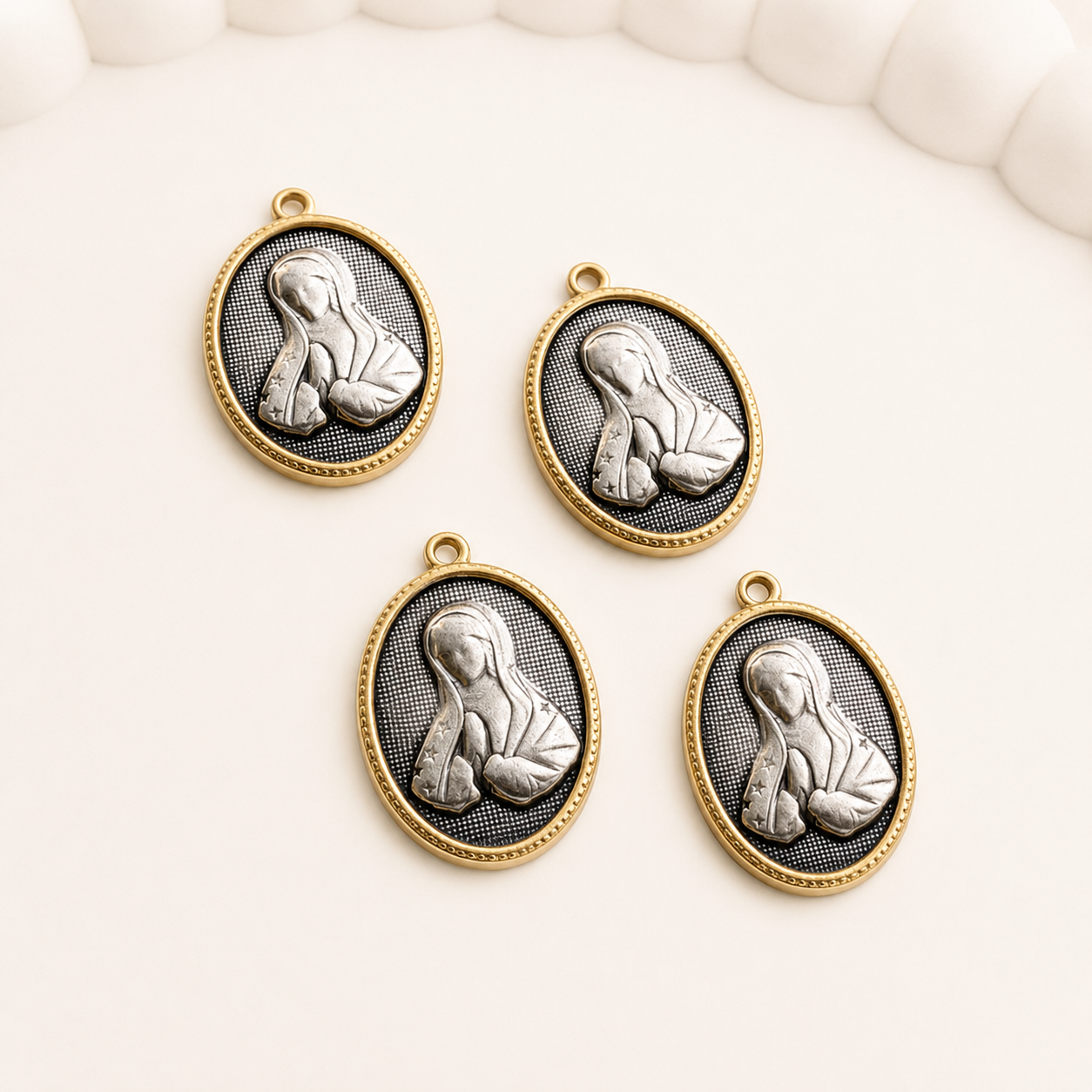 24×16mm Antiqued Virgin Mary Pendant