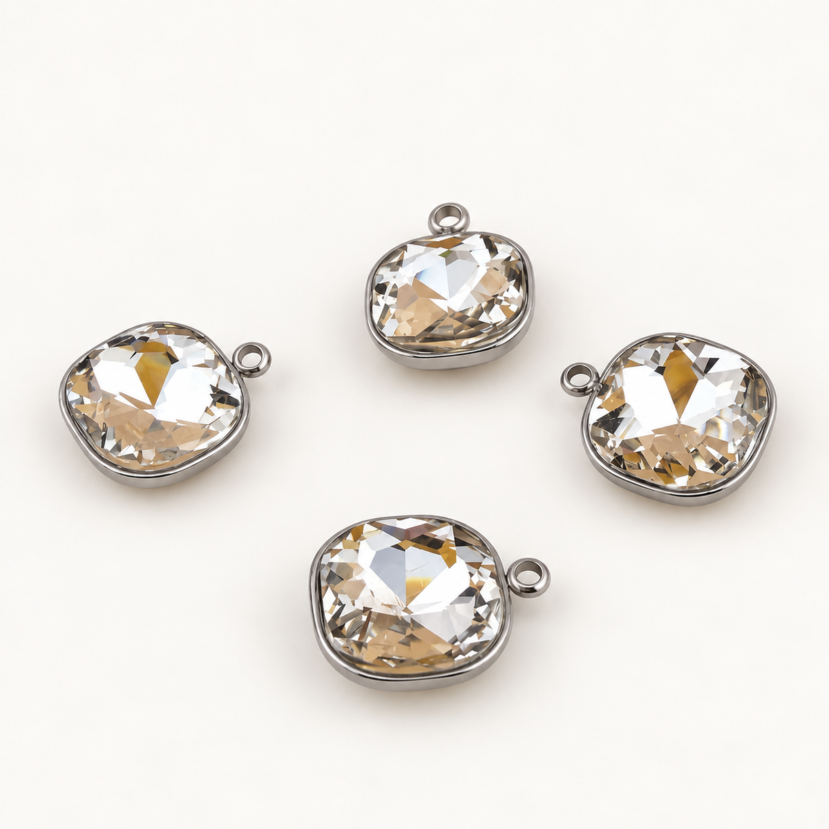 Crystal Square Pendant – 16x13mm