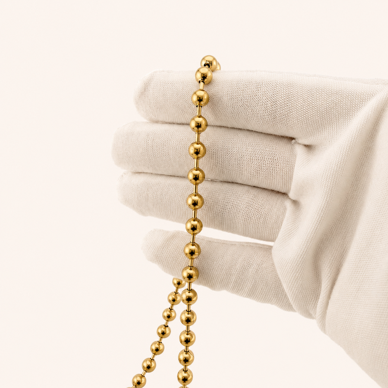 18K PVD Gold Ball Chain – 6mm