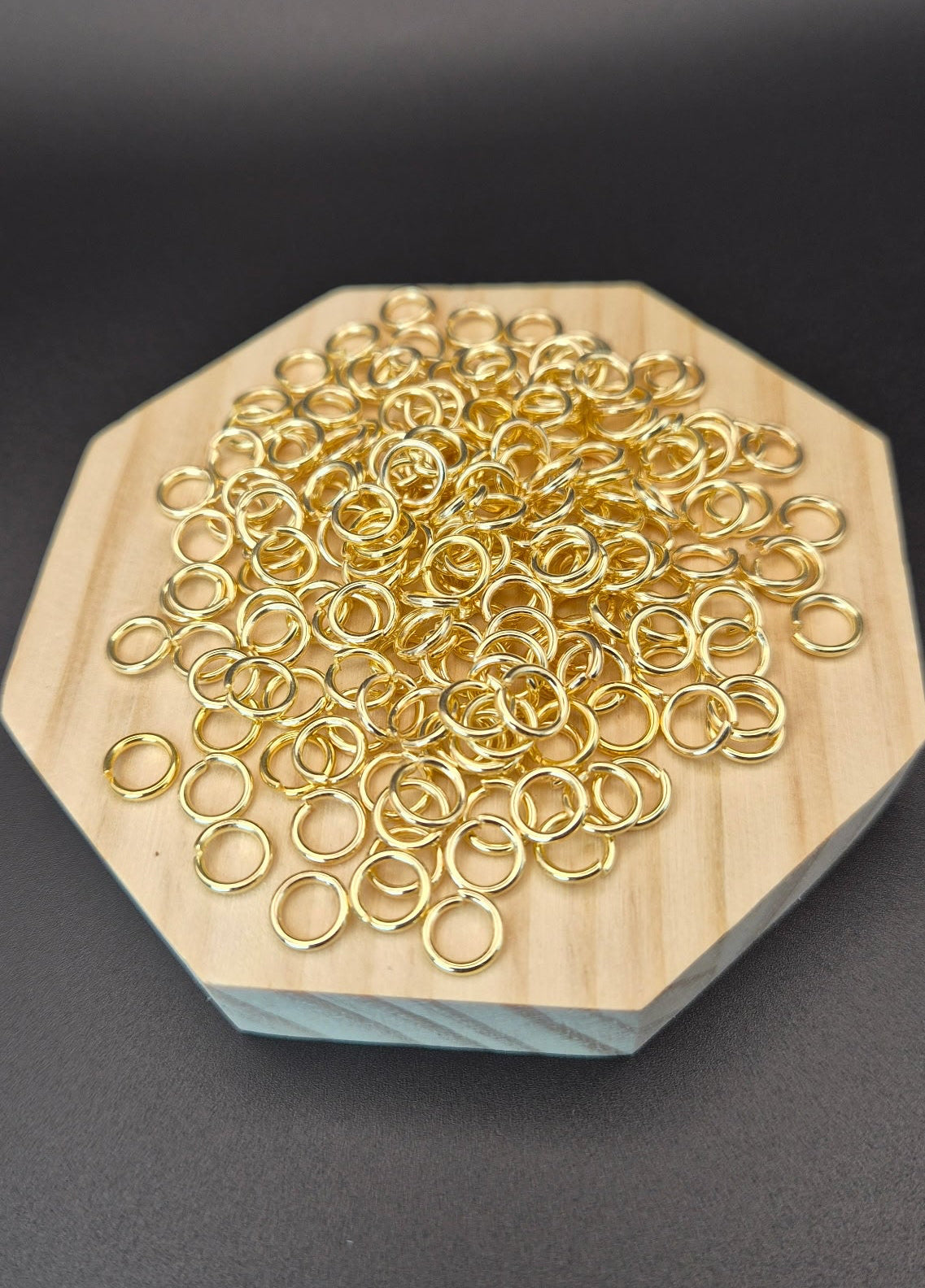 8mm • 16 Gauge - 24K Gold Open Jump Rings