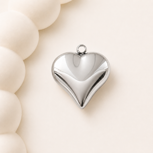 Solid Heart Pendant - 18 x 16mm