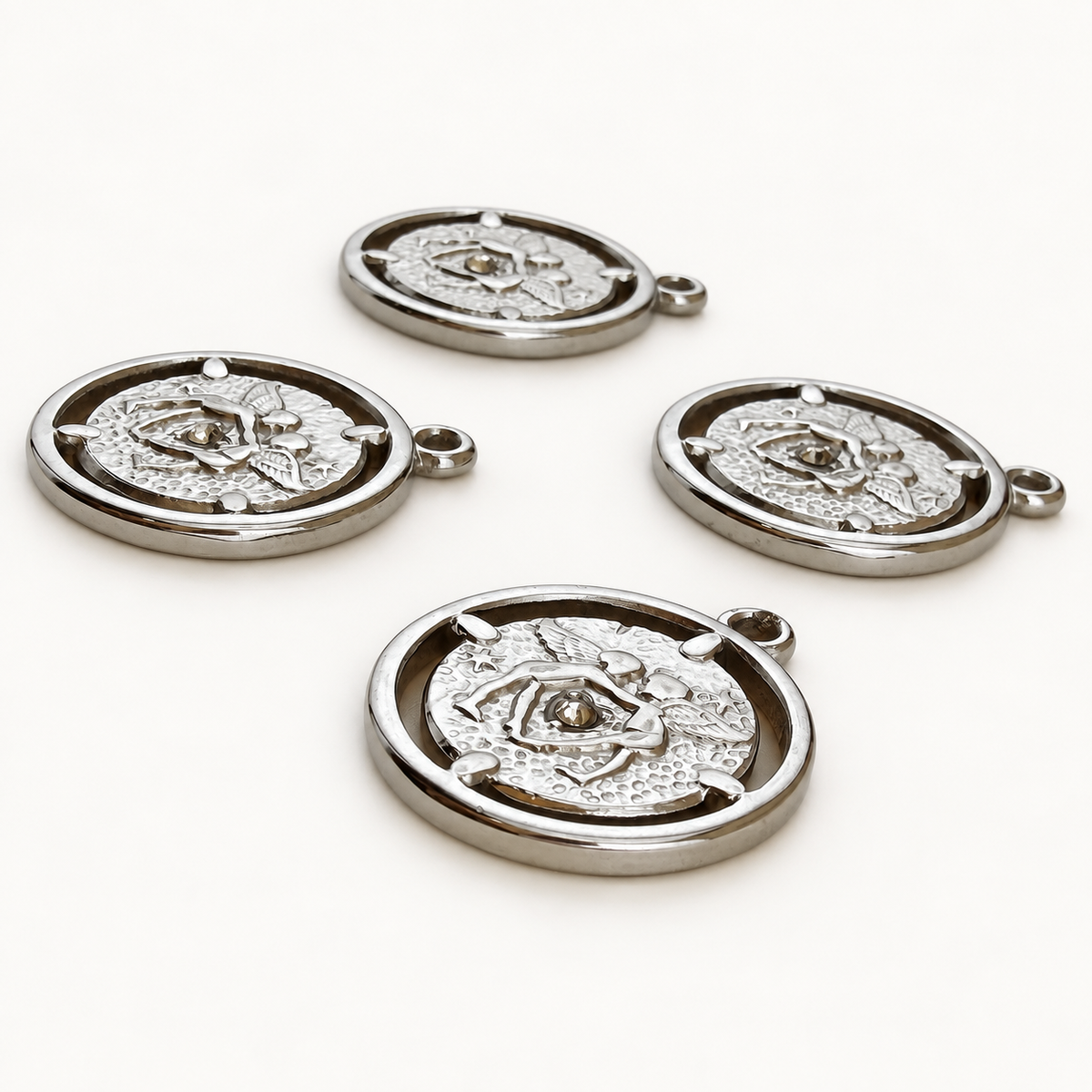 Double Angel Medallion Pendant – 23.5mm