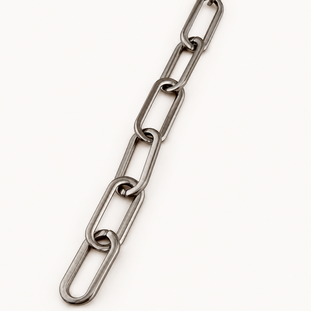 Smoky Silver Paperclip Statement Chain – 16mm (By the Foot)