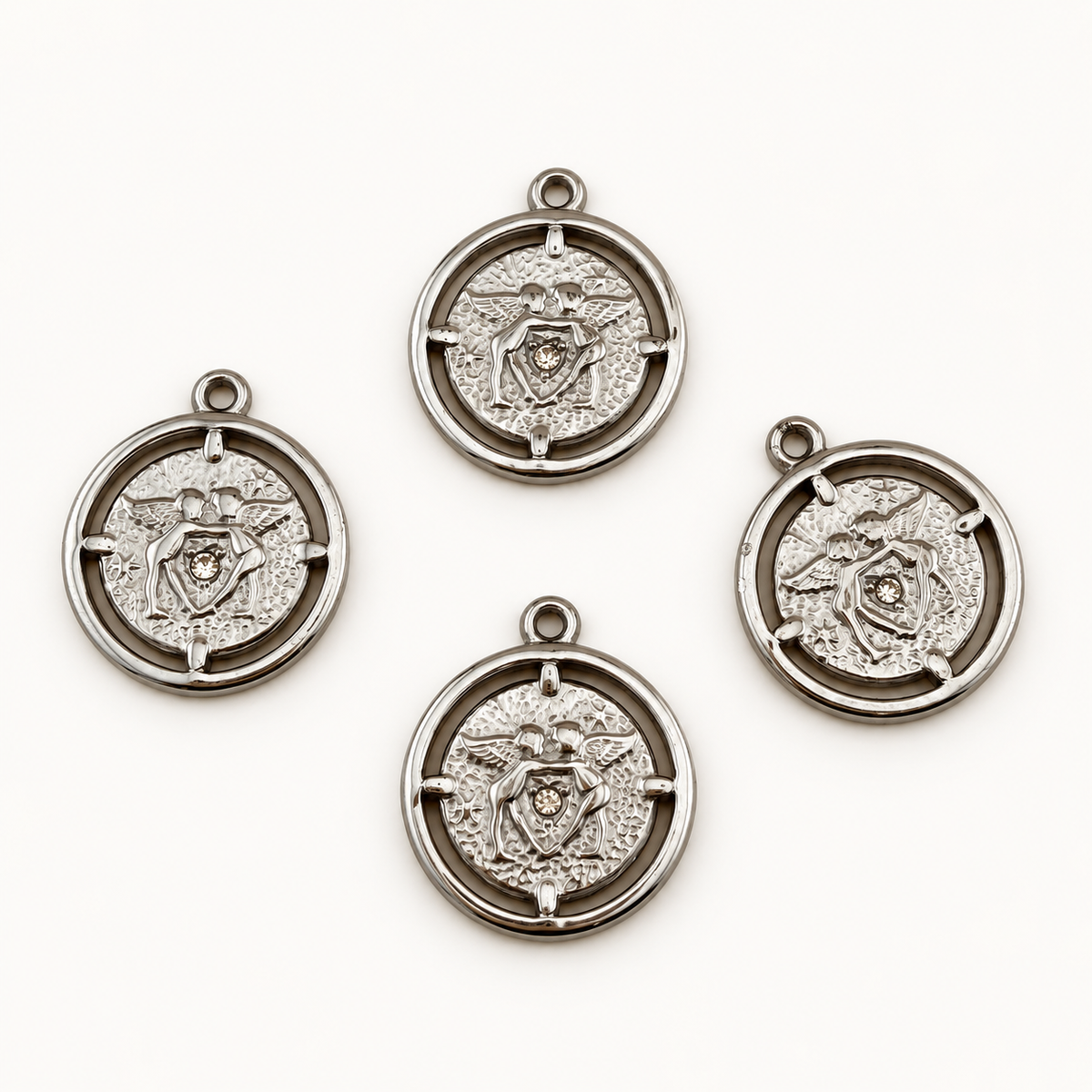 Double Angel Medallion Pendant – 23.5mm