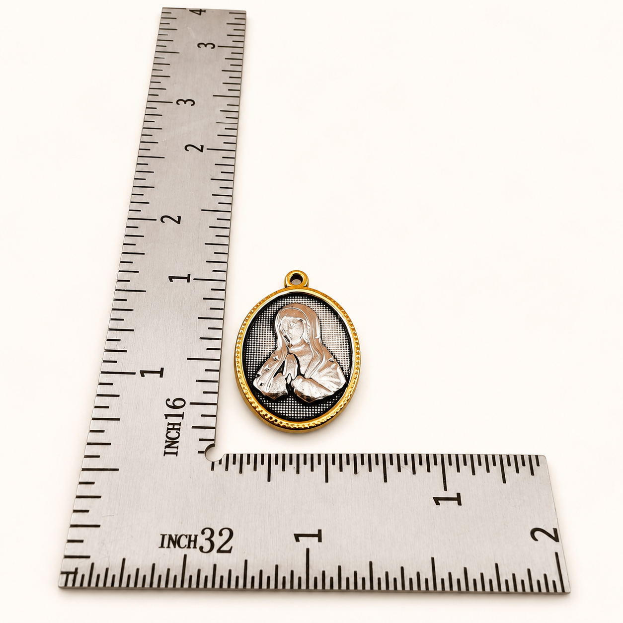 24×16mm Antiqued Virgin Mary Pendant