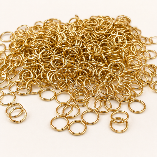 7mm • 20 Gauge - 24K Gold Open Jump Rings
