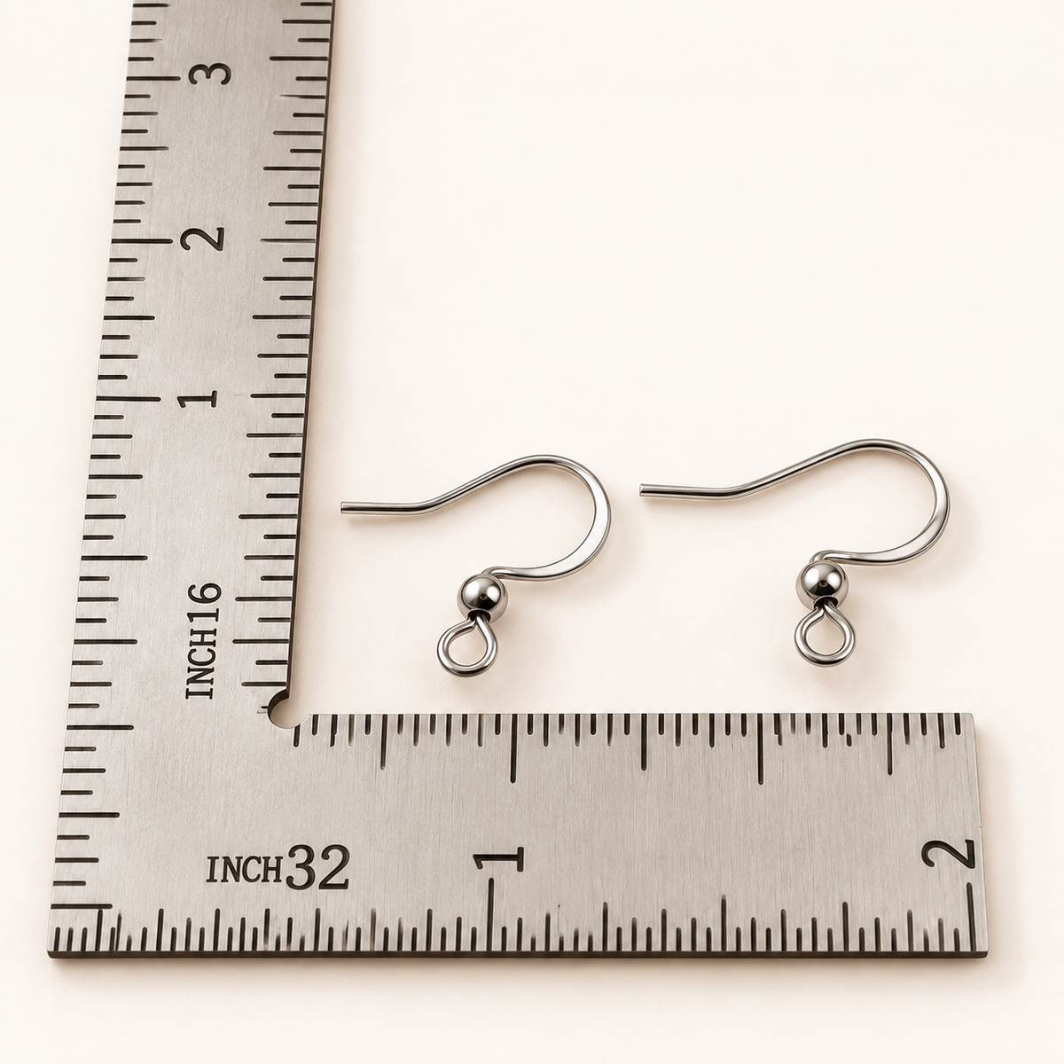 Flat French Earring Hooks with Loop – 21 Gauge