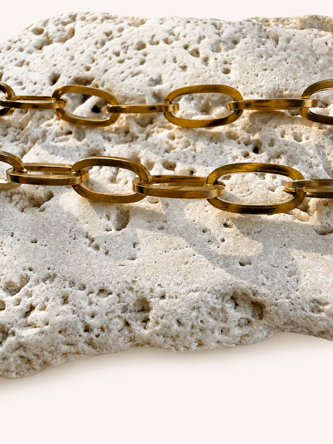 Antiqued Gold Paperclip Chain Necklace