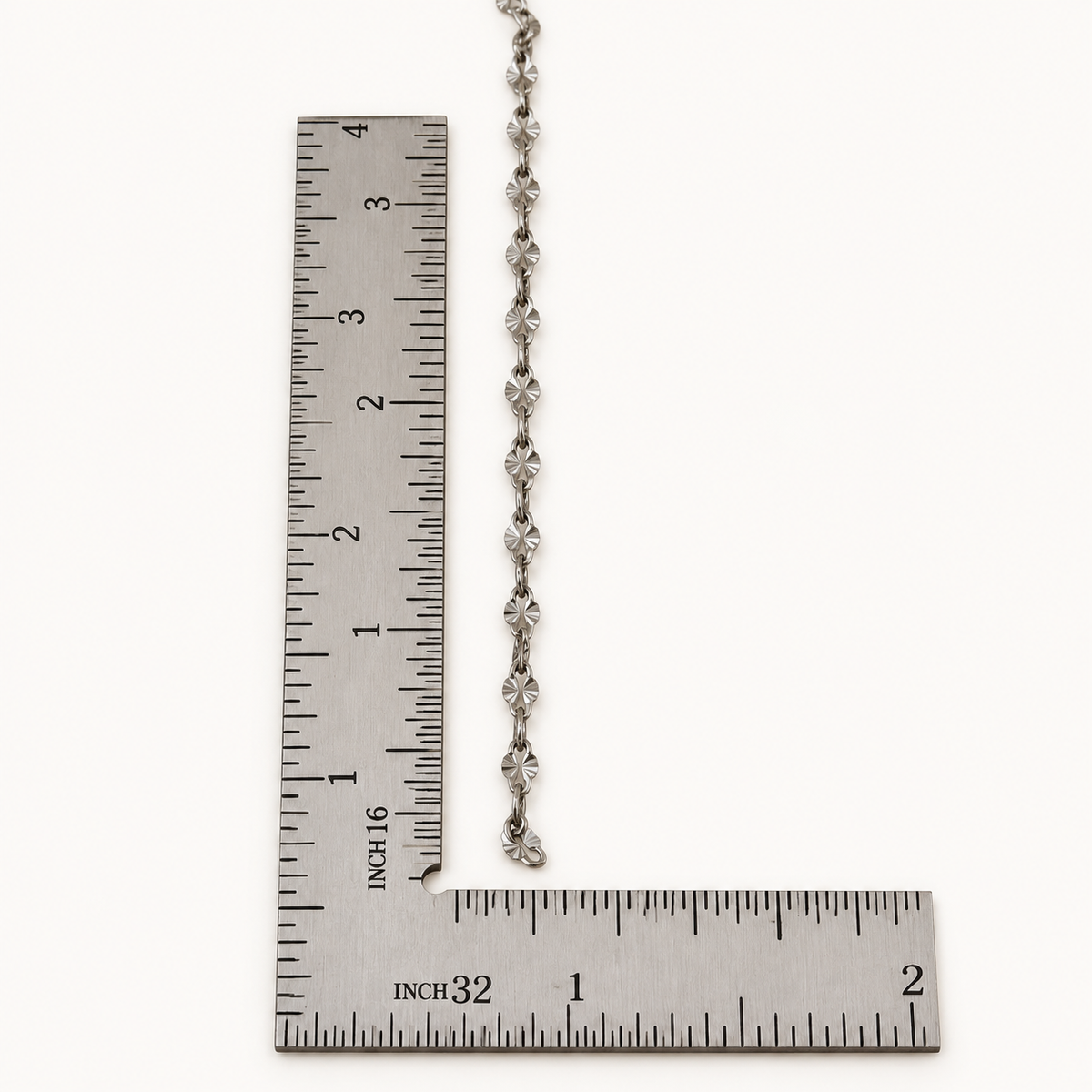 Petite Faceted Oval Cable Chain – 4.5mm (By the Foot)