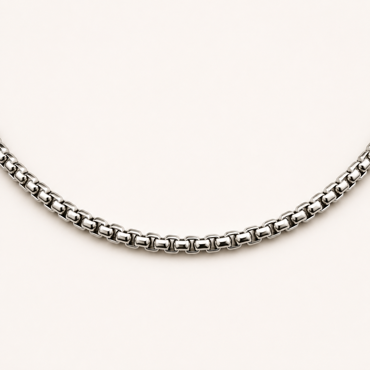 3mm Venetian Box Chain Necklace – 24"