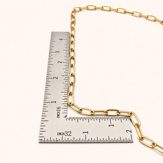 14K Gold PVD Paperclip Chain - 9x4mm