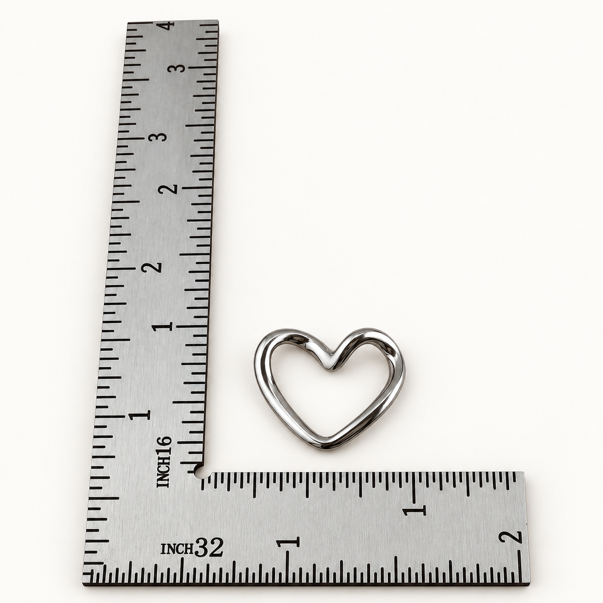Heart Linking Ring & Charm – 18x15mm