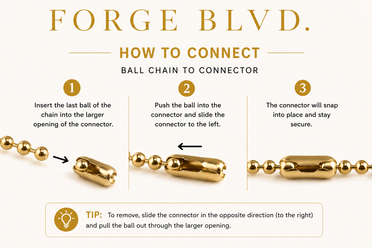 Tube & Ball Chain – 3mm (By the Foot)