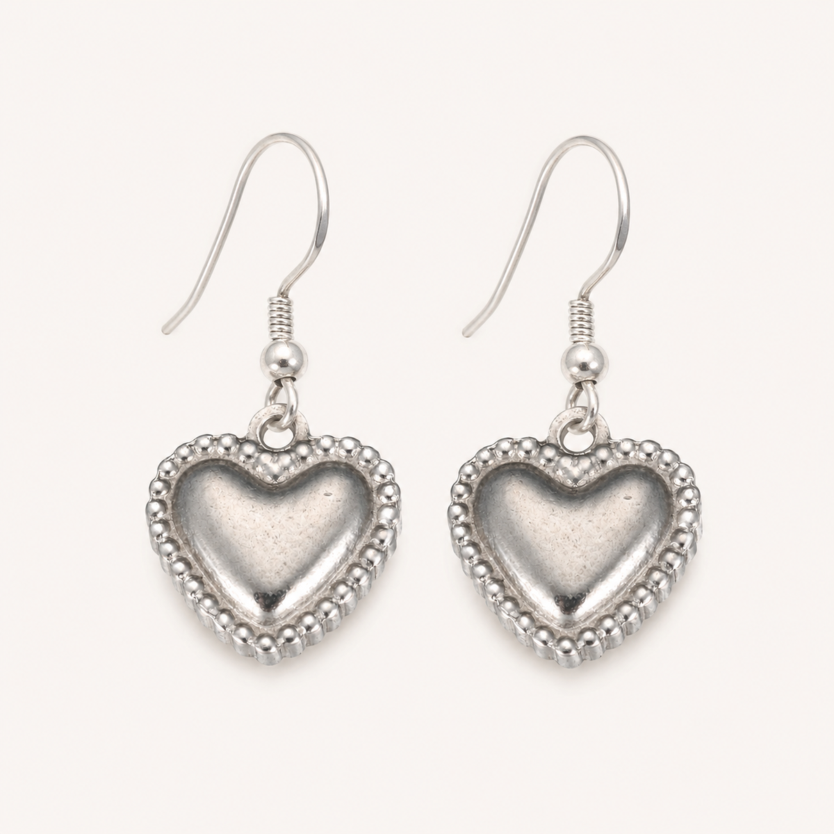 Beaded Edge Heart Charm – Multiple Sizes