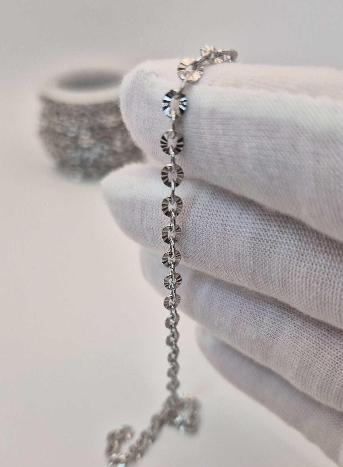 Small Textured Cable Chain - 4.5 x 3.5mm Handmade Style Chain | FB-CH006