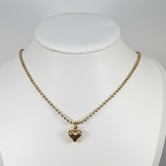18K Gold PVD 2mm Ball Chain Necklace - 15.75"