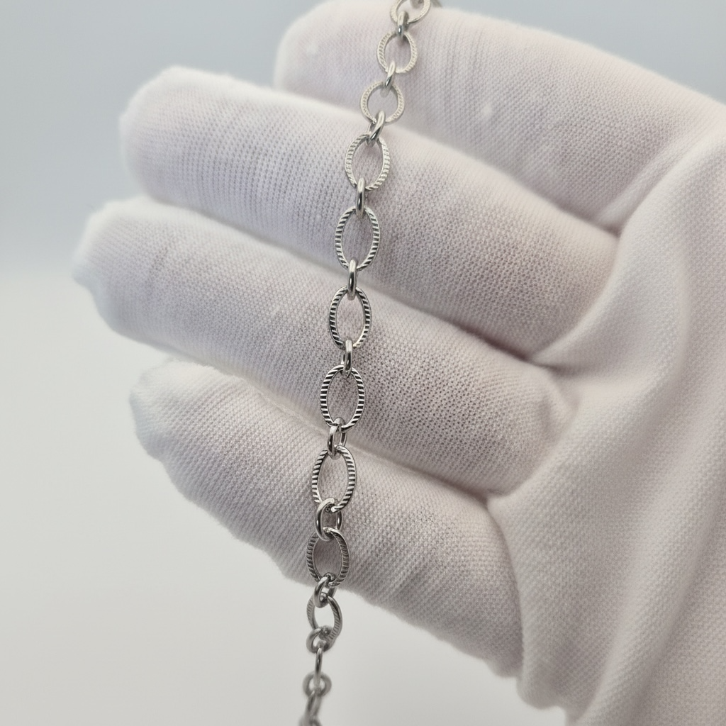 Textured Oval Link Chain – 8.5mm & 5.5mm Links