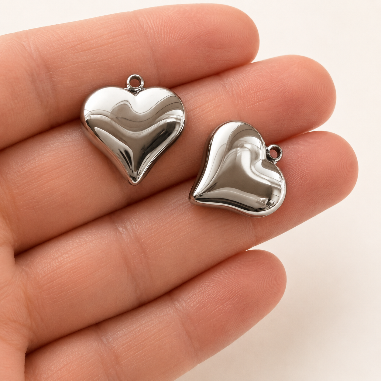 Solid Heart Pendant - 18 x 16mm