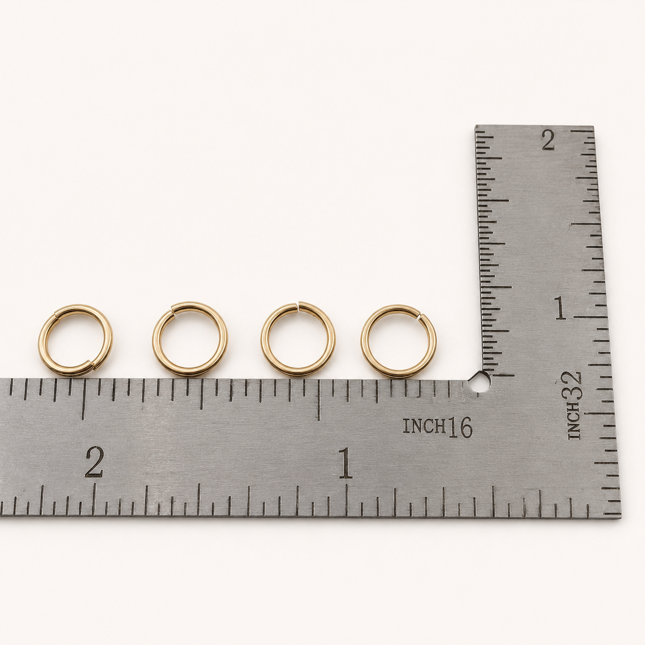 8mm • 24K Gold Open Jump Rings - Multiple Gauges