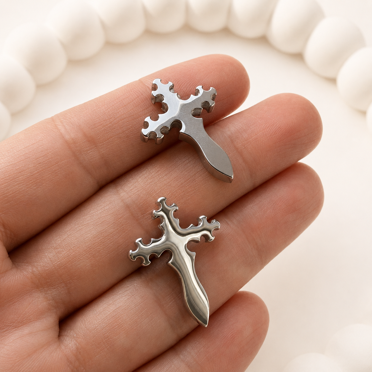 Warrior Blade Cross Pendant - 27.5x20mm