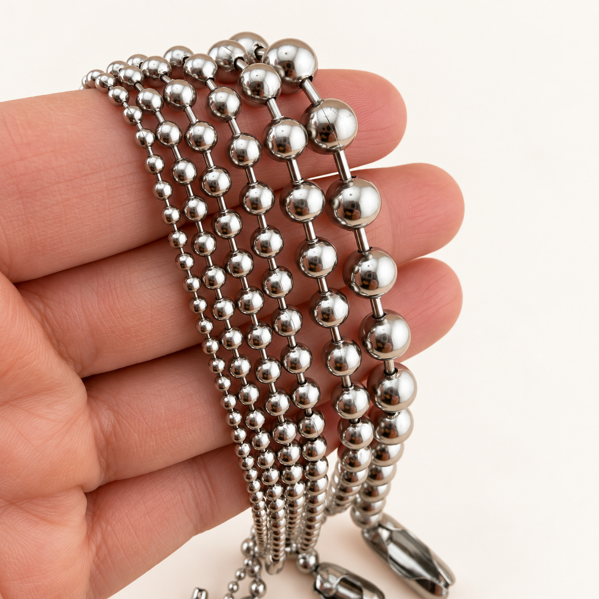 Ball Chain Sample Set – All Available Round Sizes
