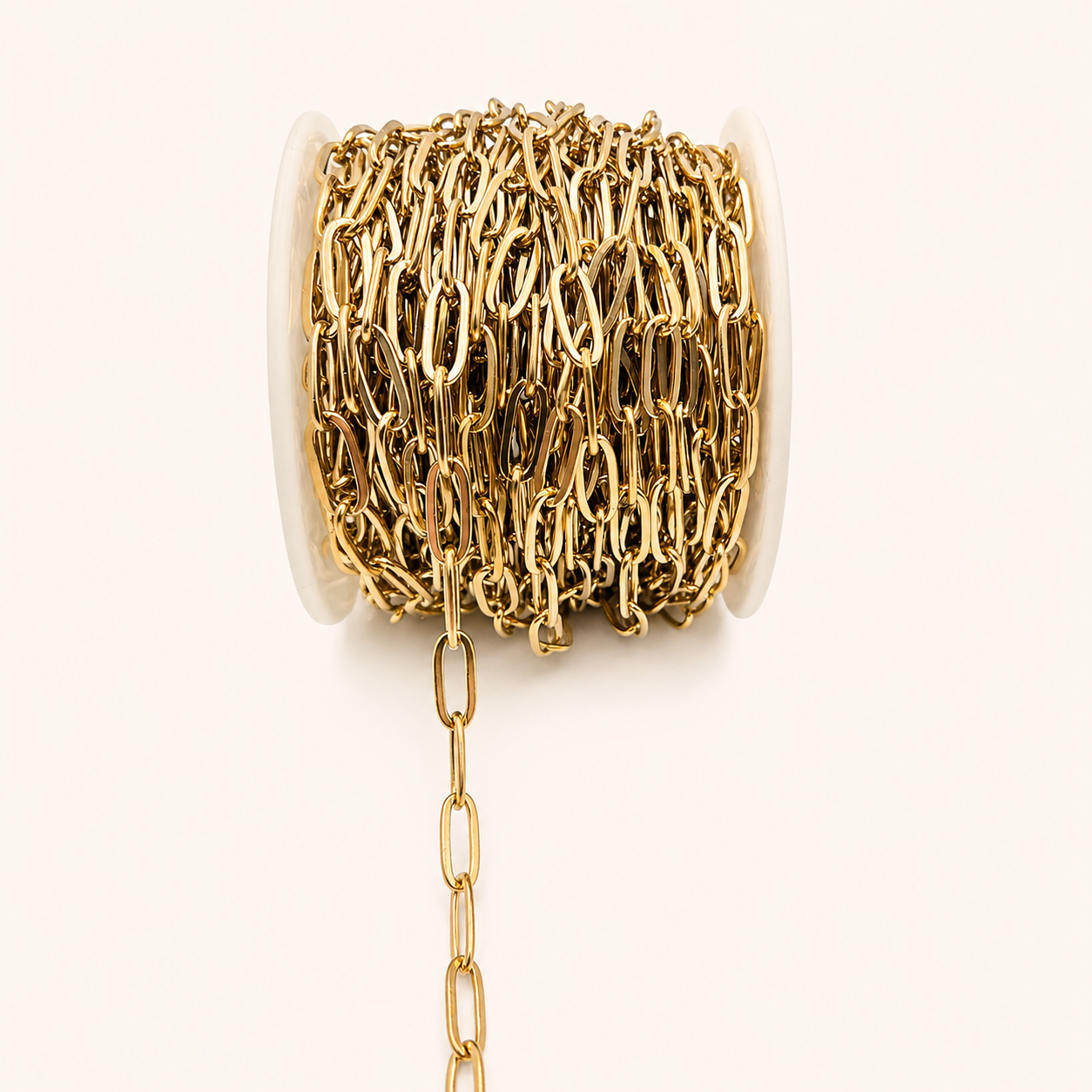 14K Gold PVD Paperclip Chain - 9x4mm