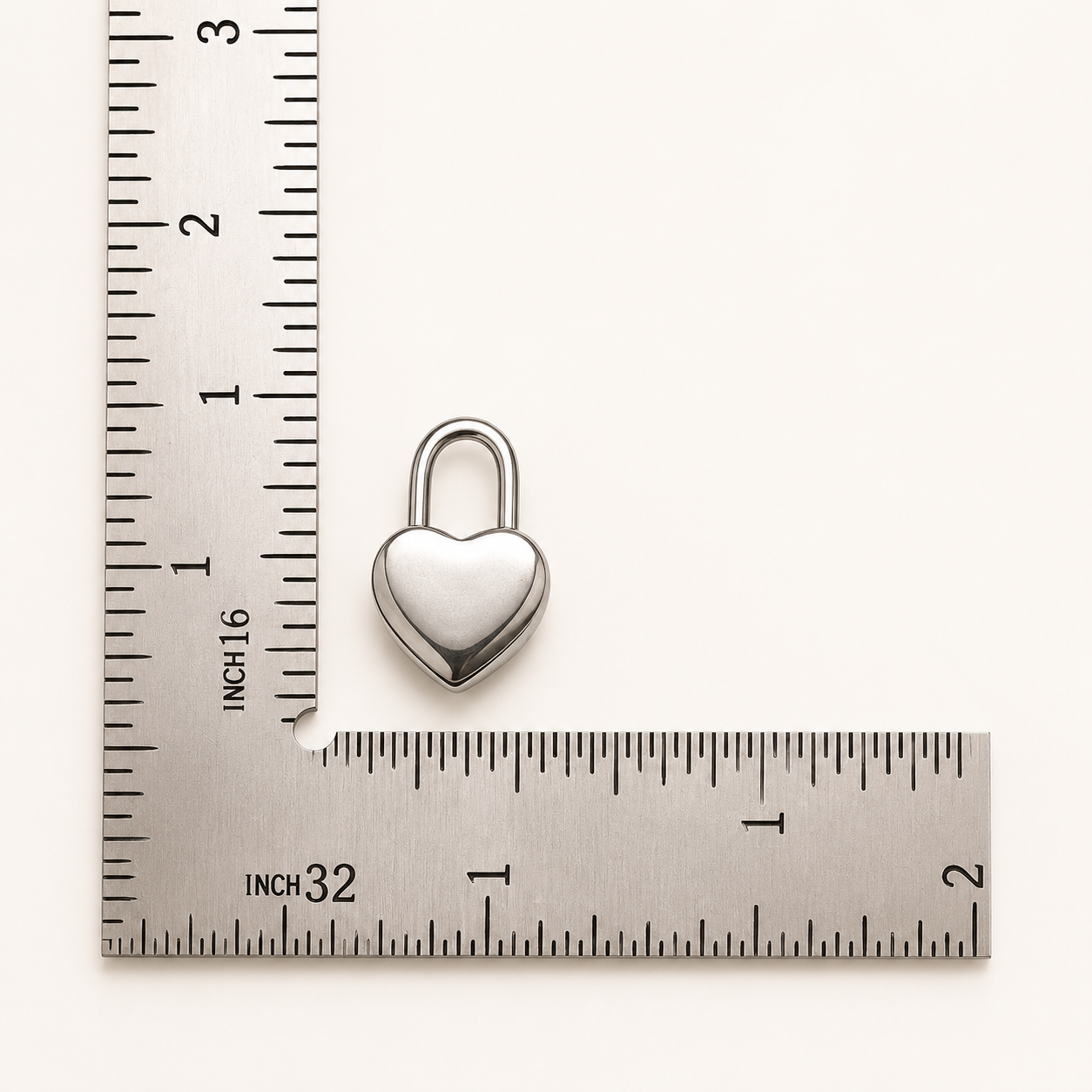 Heart Padlock Charm - 20mm