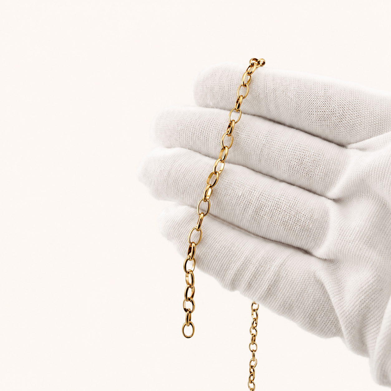 18K Gold Oval Cable Chain - 6x4mm