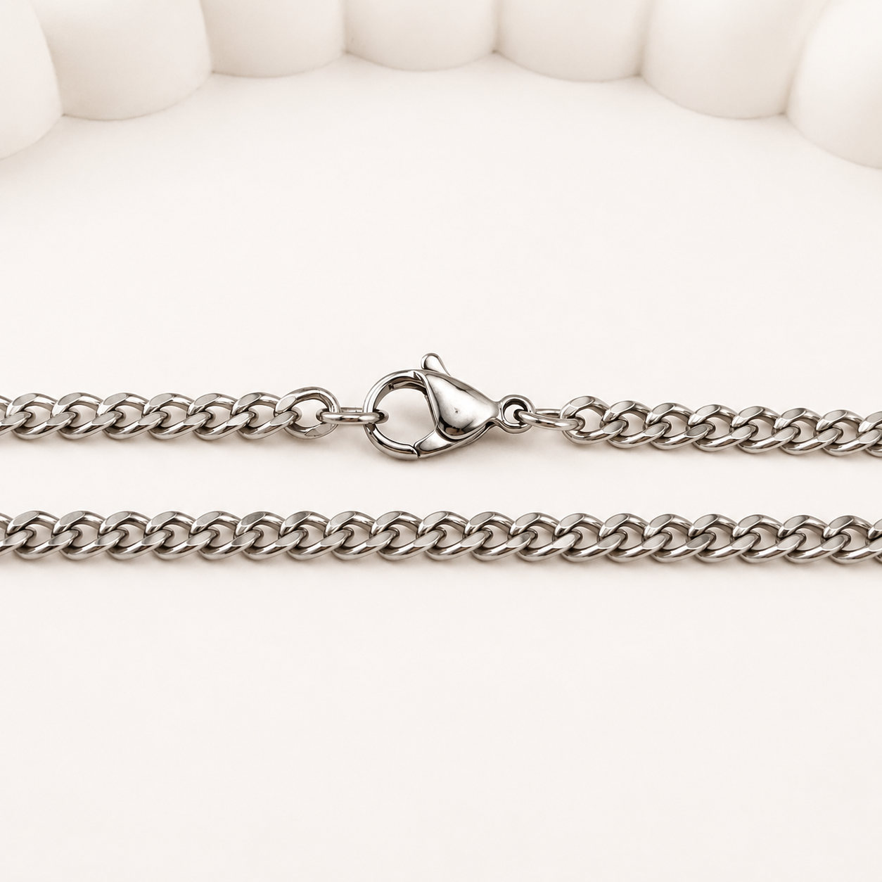 3.8mm Faceted Curb Chain Necklace - 24.4"