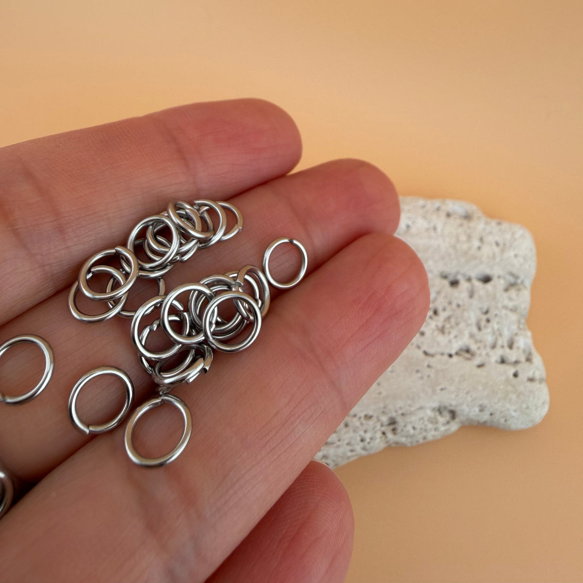 7mm Open Jump Rings - Multiple Gauge Options