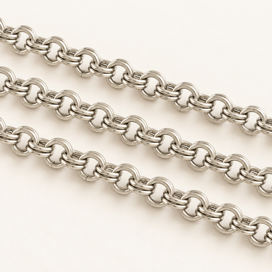 Double-Link Round Chain – 4mm (By the Foot)