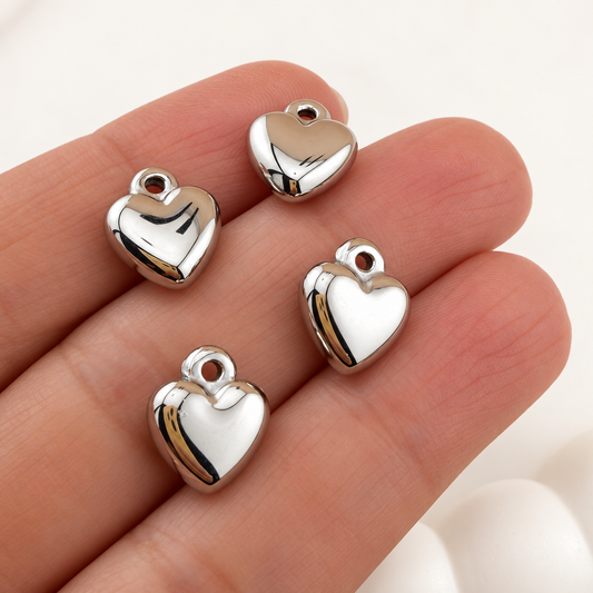 Petite Puffy Heart Charm – 12.5mm