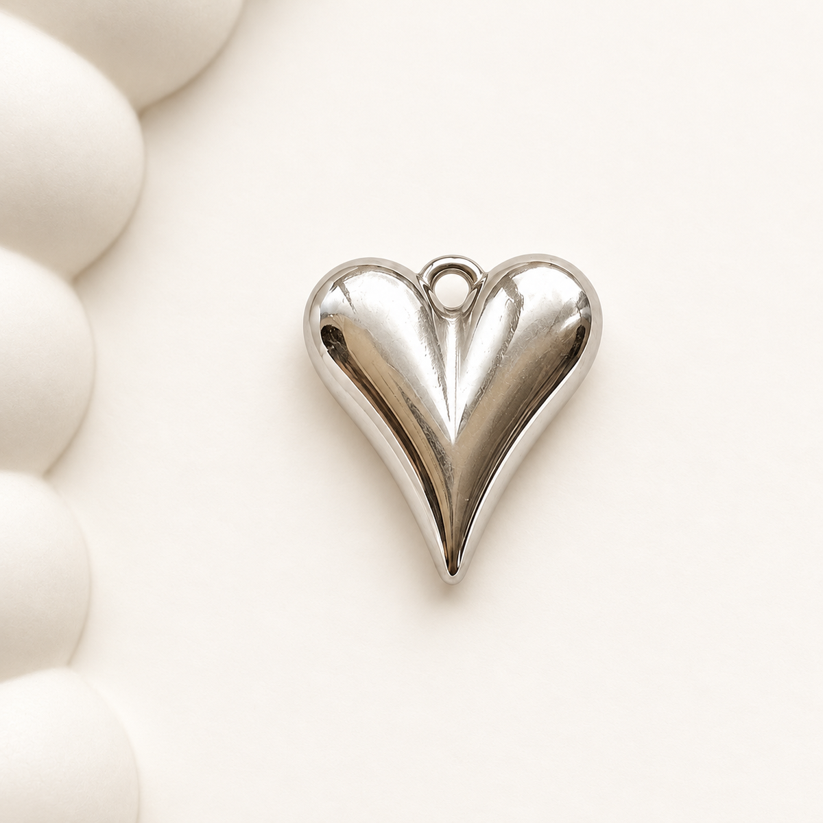Elongated Heart Charm – 13.5mm