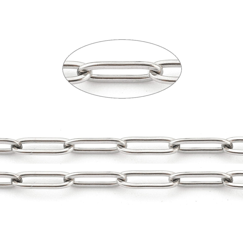 Slim Paperclip Chain – 9x3mm
