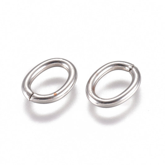 8x6mm • 16 Gauge - Oval Open Jump Rings (50/100 Packs)